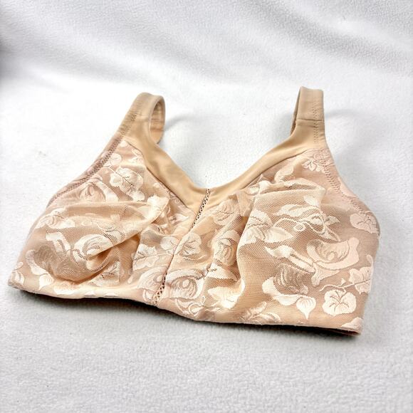 WACOAL Awareness Full Figure Seamless Wire Free Bra 34DDD 85276 Sand Nude Beige - Picture 9 of 16